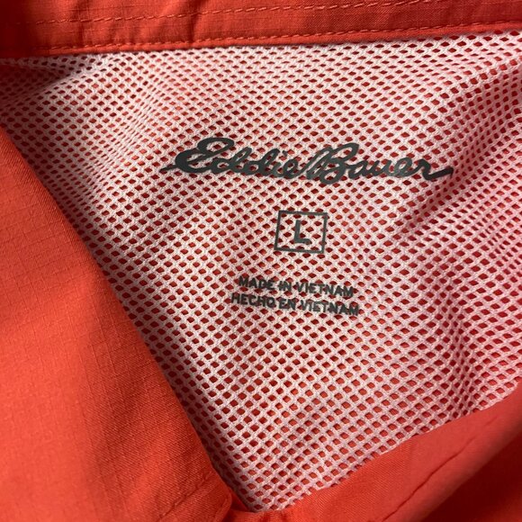Eddie Bauer Mens Woven Tech Shirt L Short Sleeve Breathable & Quick-Dry - Picture 6 of 6